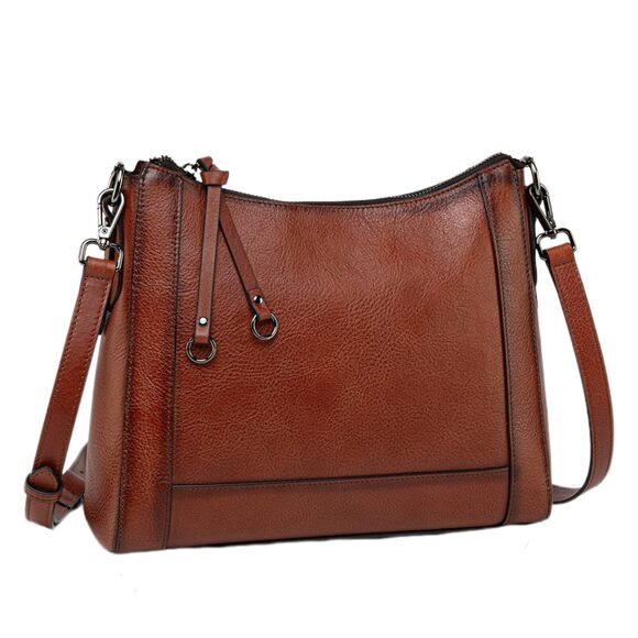 8899 Leather Crossbody Bags Shoulder Purse Medium Hobo Leather Satchel
